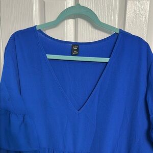 SHEIN Cobalt Blue V-Neck Dress